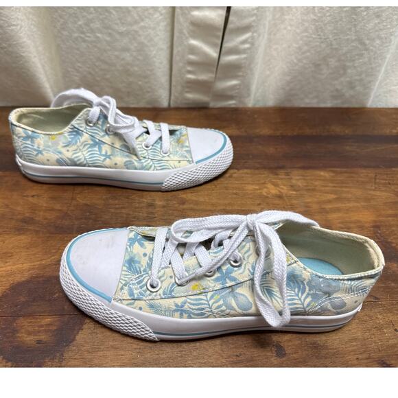 Airwalk Women's Legacee Canvas Floral Hawaiian Blue & Cream No. 181510 Size 6 - Picture 4 of 9